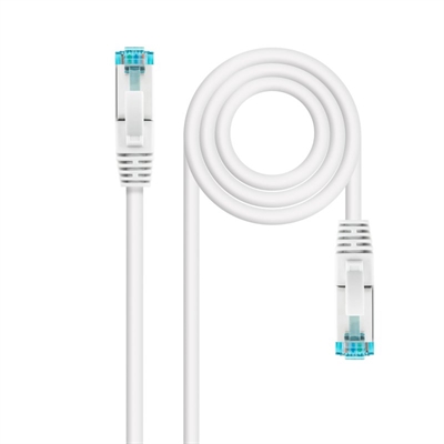 Cable Red Latiguillo Rj45 Cat7 Lszh Sftp Pimf Awg26 1m Nanocable Blanco